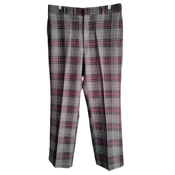 Vintage Other - VINTAGE | Wool Plaid Pants Preppy Christmas Trousers Holiday Party Heritage Ivy